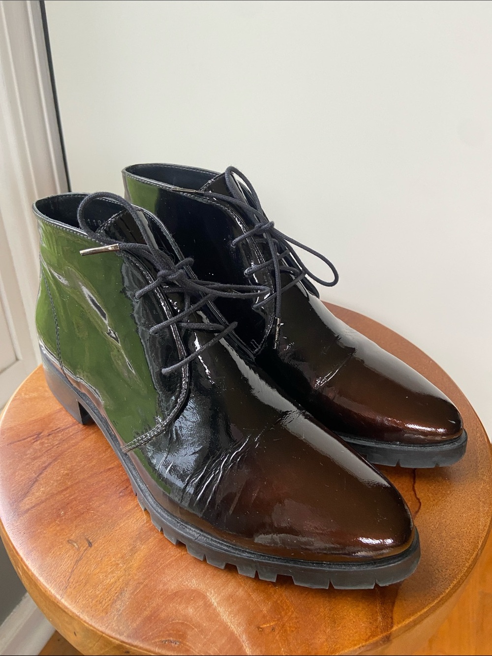 Pons Quintana Glossy Leather Booties